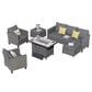 HOMLUX 6-Piece Outdoor Furniture Set  in Dark Gray, , large