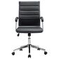 Zuo Modern Liderato Office Chair in Black and Silver, , large