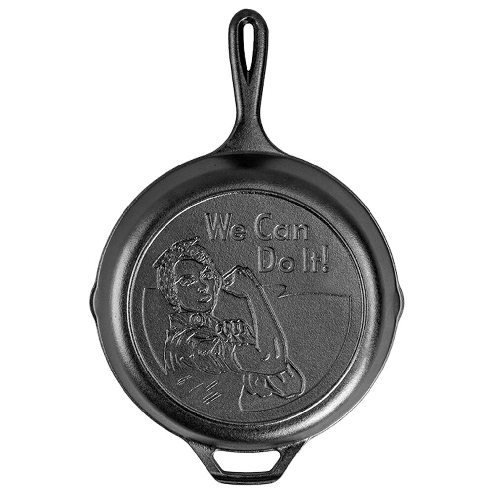 Lodge 10.25&quot; Cast Iron Skillet with Glass Lid in Black and Clear, , large
