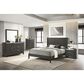 Lifestyle Enterprises 4-Drawer Dresser and Mirror in Dark Grey, , large