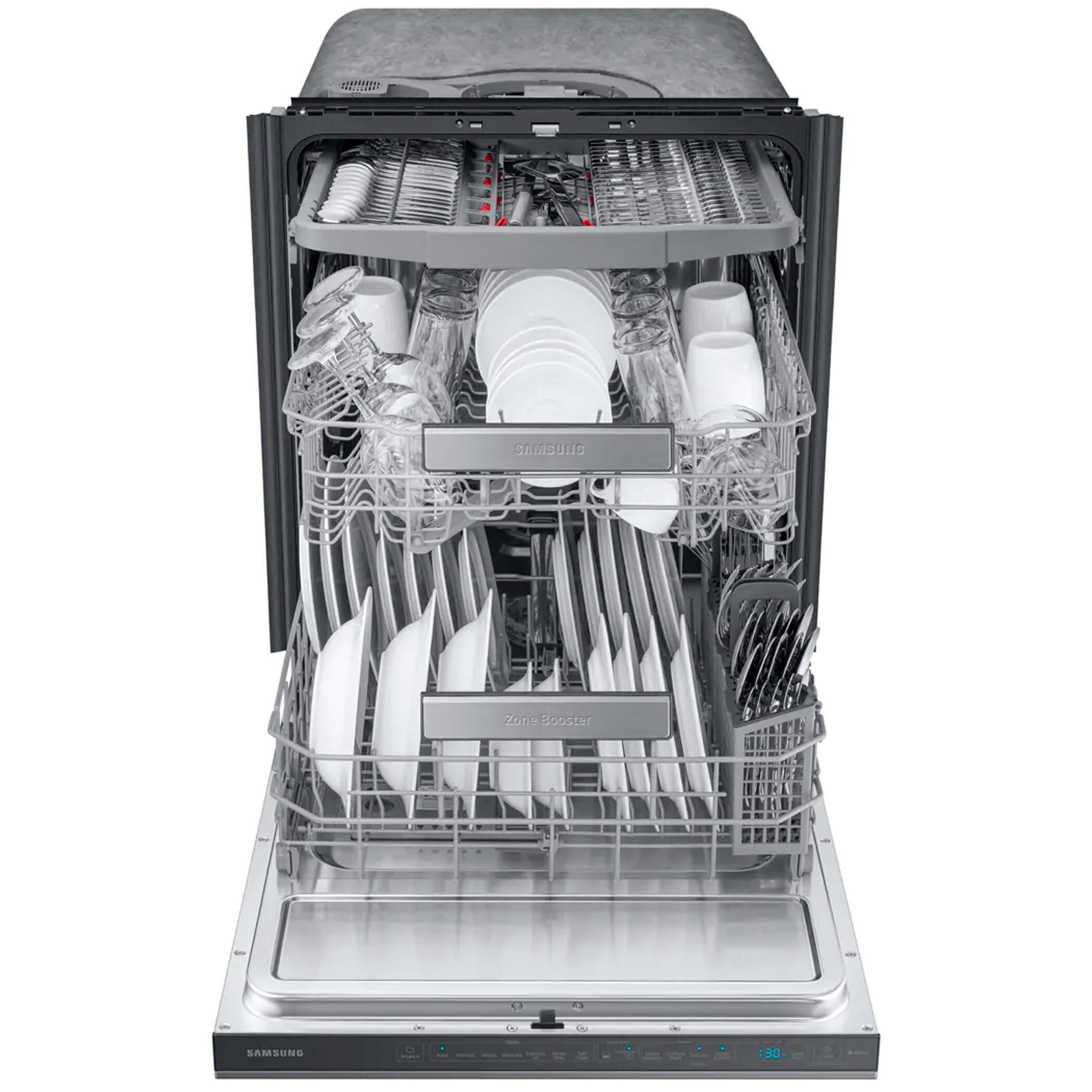 Samsung Built In Dishwasher Linear Wash 39 dBA in Fingerprint Resistant Black Stainless Steel