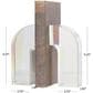Maple and Jade Arched Geometric Decorative Bookend in Clear (Set of 2), , large