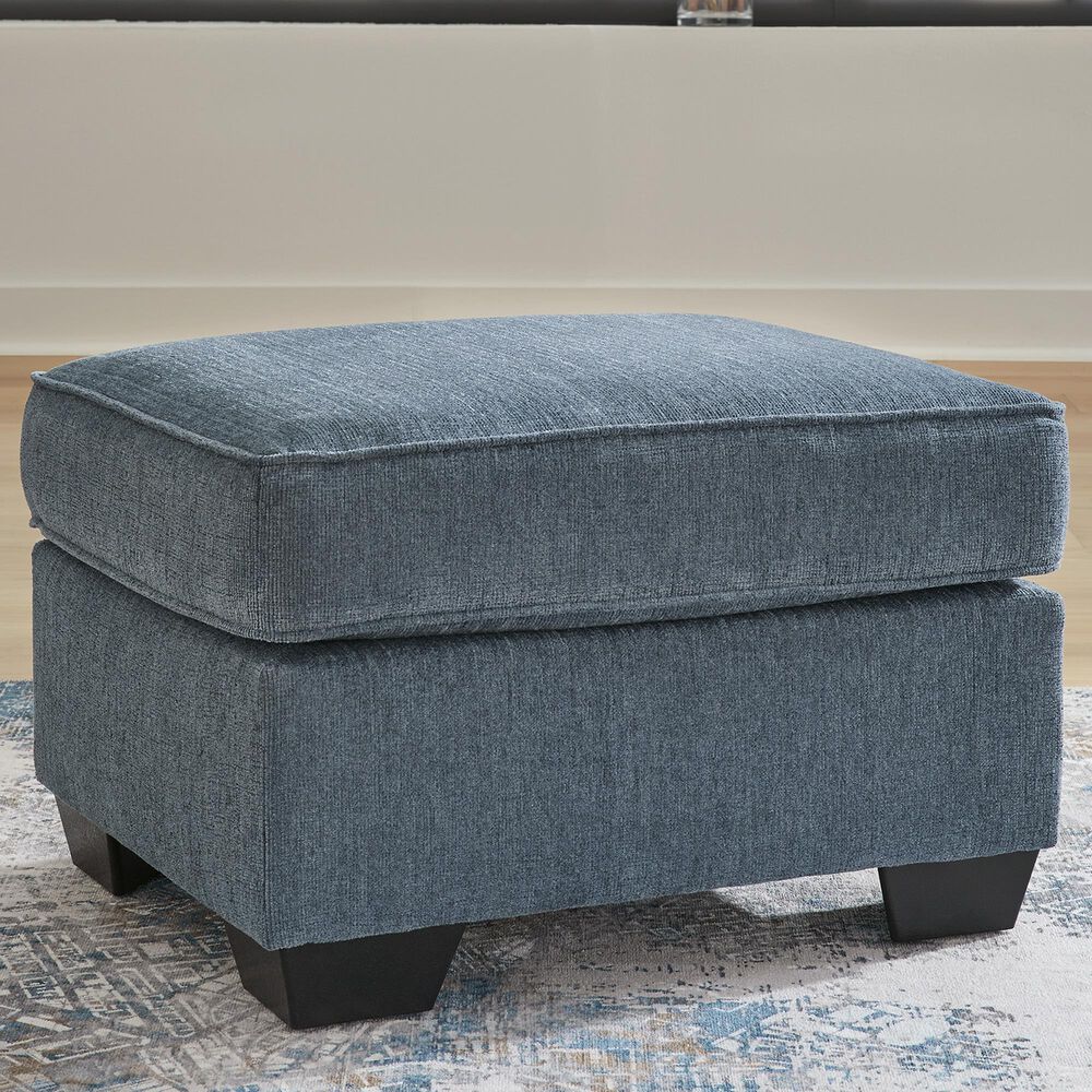 Ashley Cashton Ottoman in Blue, , large