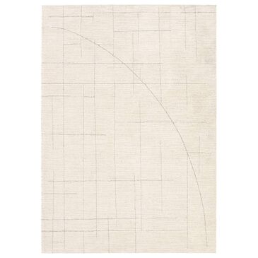 Jaipur Ziyad Lioum 5" x 8" Whitecap Gray, Rainy Day, White Swan and Fallen Rock Area Rug, , large