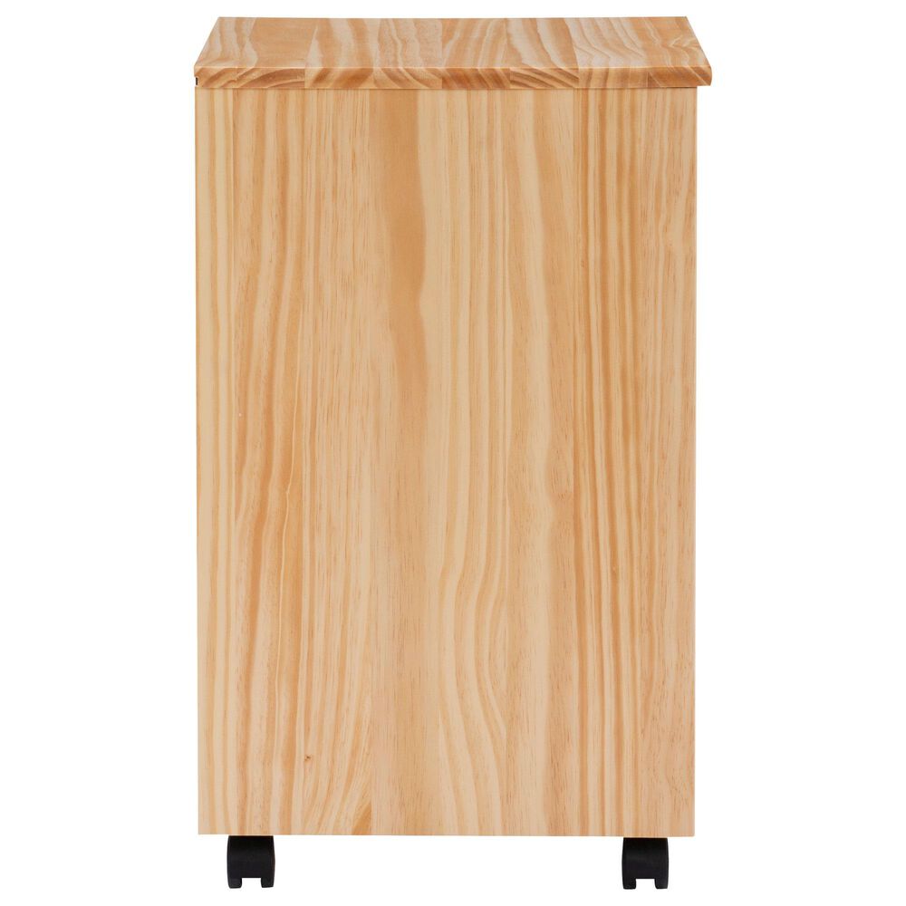 Linon Home Decor Cary 6-Drawer Rolling Cart in Natural, , large