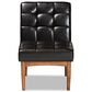 Baxton Studio Sanford Side Chair with Dark Brown Cushion in Walnut Brown, , large