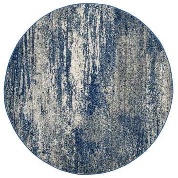 Safavieh Evoke EVK272A-5R 5"1" Round Navy/Ivory Area Rug, , large