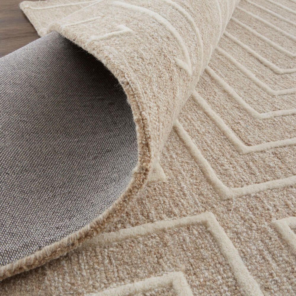 Feizy Fenner 12&#39; x 15&#39; Beige and Ivory Area Rug, , large