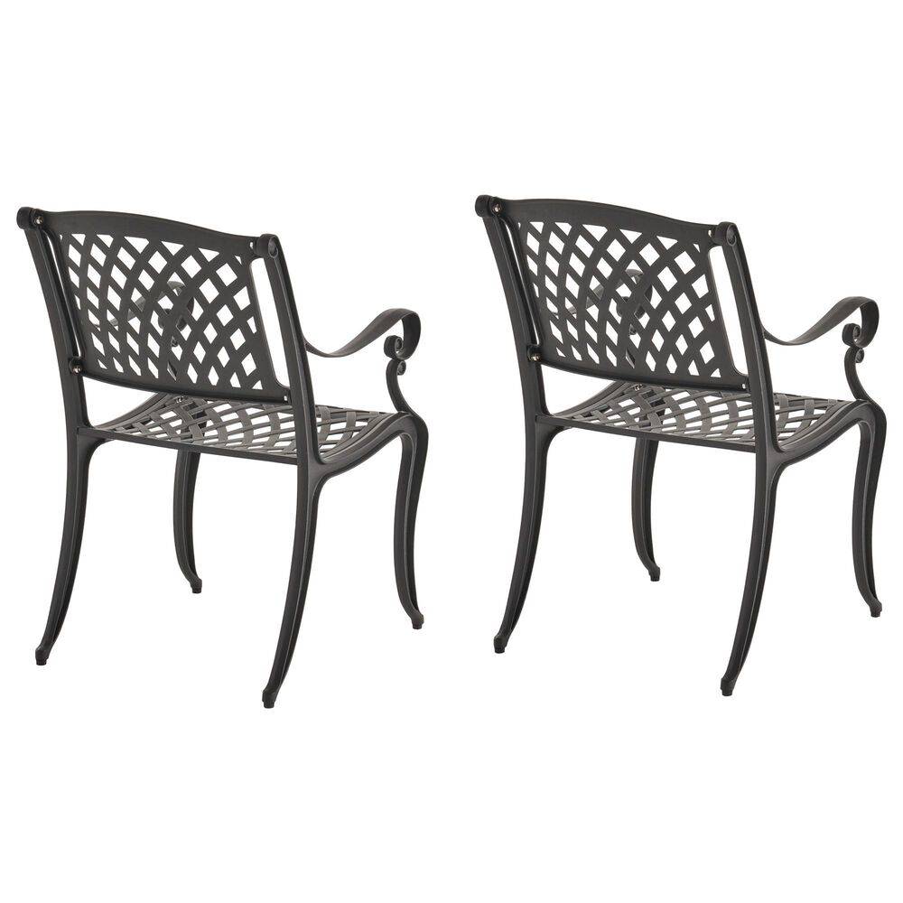 Hearth and Haven Cayman Outdoor Dining Chair in Black &#40;Set of 2&#41;, , large