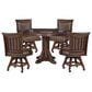 ECI FURNITURE Gettysburg 5-Piece Game Table Set in Distressed Dark, , large