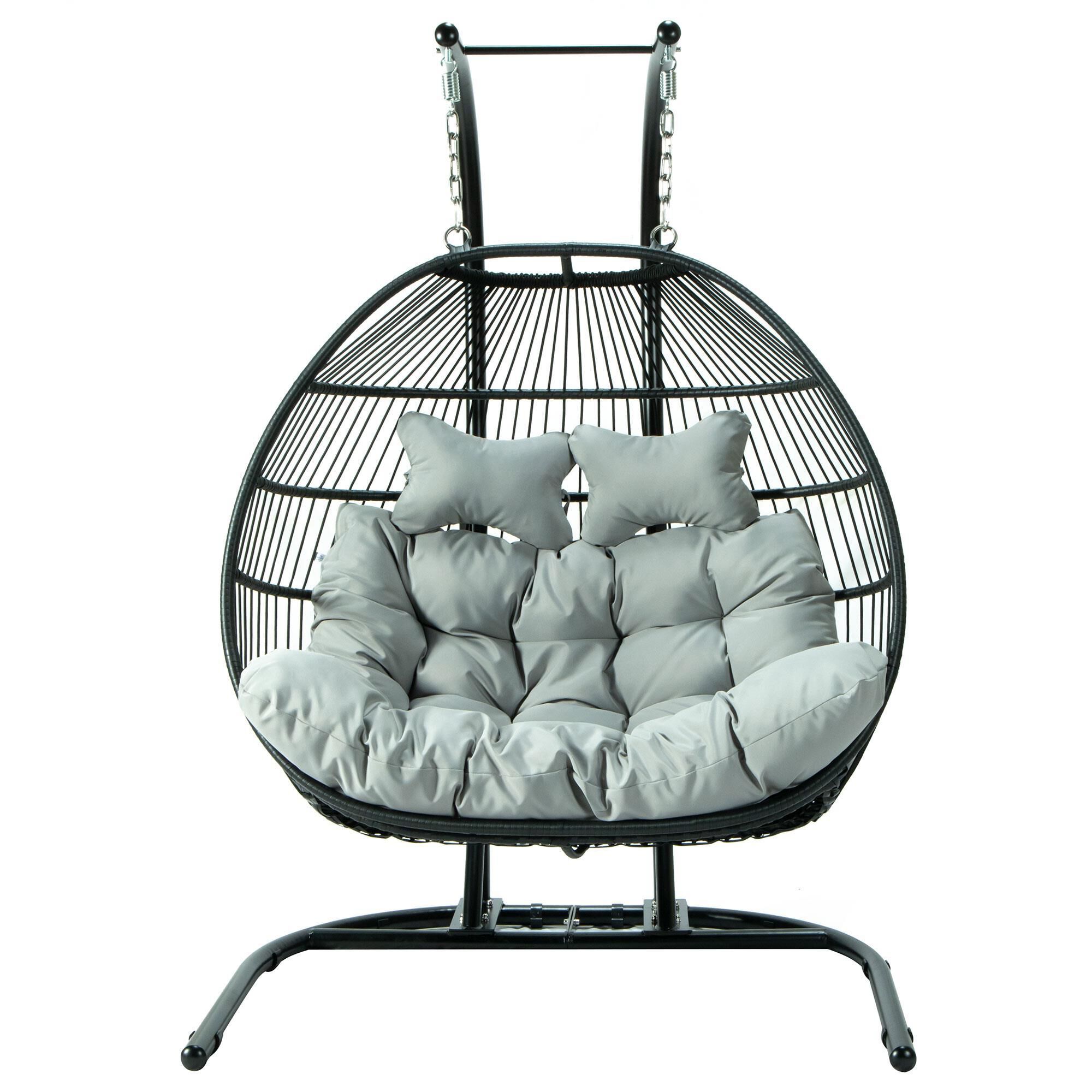 Grey double egg new arrivals chair