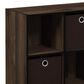 HOMLUX 6-Cube Bookshelf Bookcase with Storage Bins in Columbia Walnut, , large