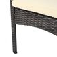 Hearth and Haven Cordoba Outdoor Dining Chair with Beige Cushions in Brown (Set of 2), , large