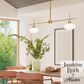 Hunter Getty Jasmine Roth 2-Light Linear Ceiling Light in Luxe Gold, , large