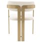 Eichholtz Donato Dining Chair with Boucle Cream Cushion in Brushed Brass, , large
