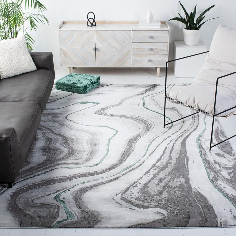Safavieh Craft CFT819Y 8&#39; x 10&#39; Grey and Green Area Rug, , large
