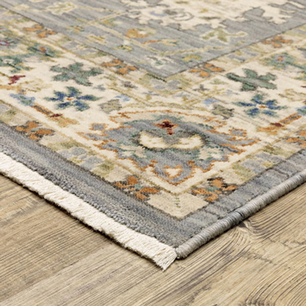 Oriental Weavers Lucca Oriental Border 6&#39;7&quot; x 9&#39;6&quot; Blue Area Rug, , large