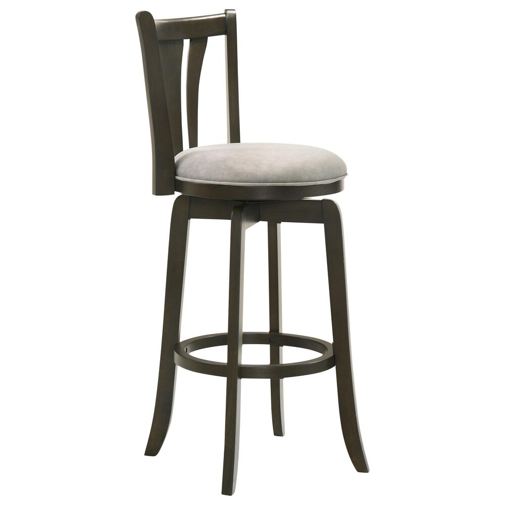 Armen Living Elle Swivel Barstool in Dark Roast, , large
