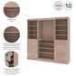 Bestar Pur 86" Closet Organizer with 6-Drawer in Rustic Brown, , large