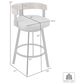 Armen Living Idris Swivel Counter Stool in Black, , large