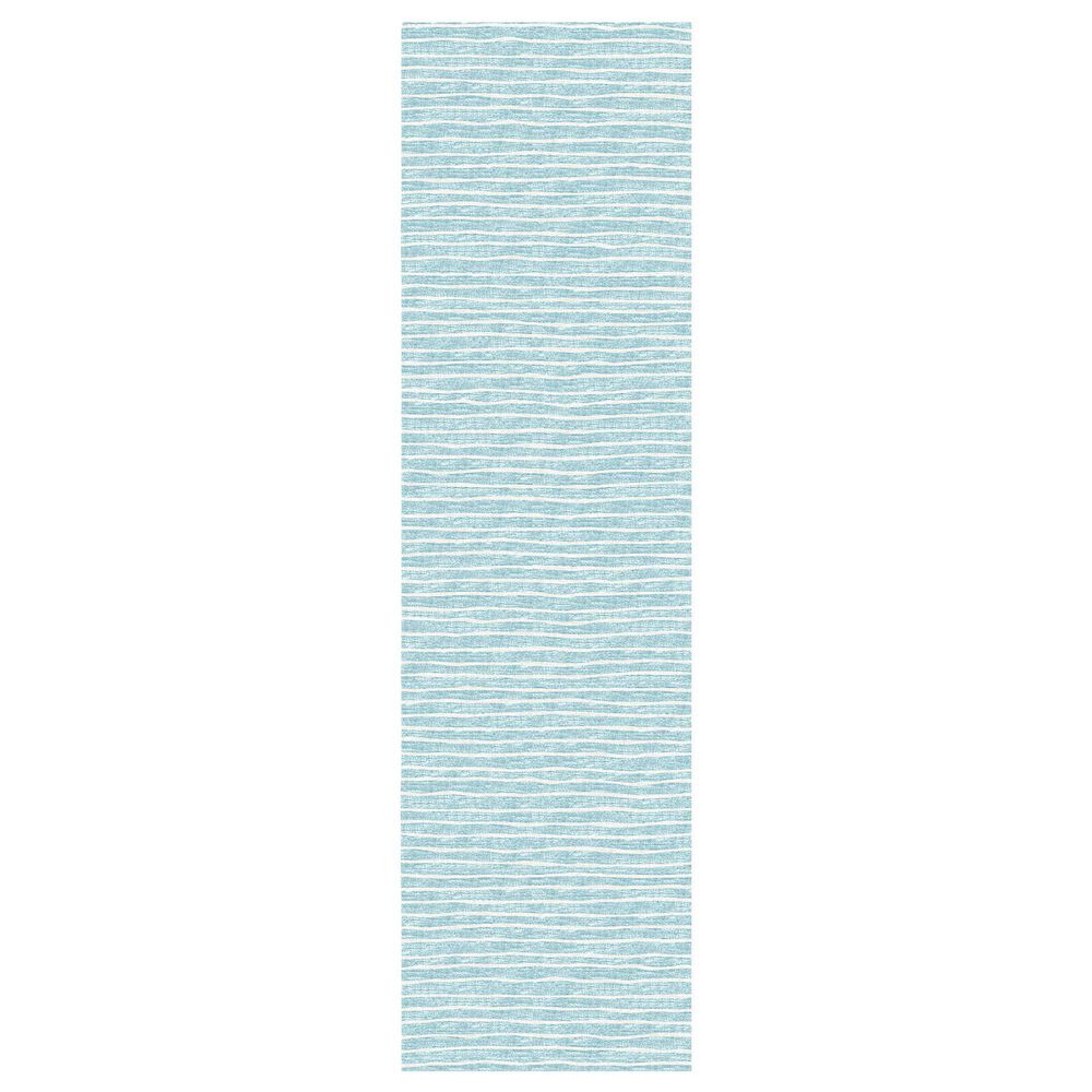 Dalyn Rug Company Laidley 2"3" x 12" Sky Blue Indoor/Outdoor Runner, , large
