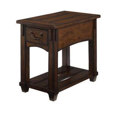 Hammary Tacoma Chairside Table in Rustic Brown, , large
