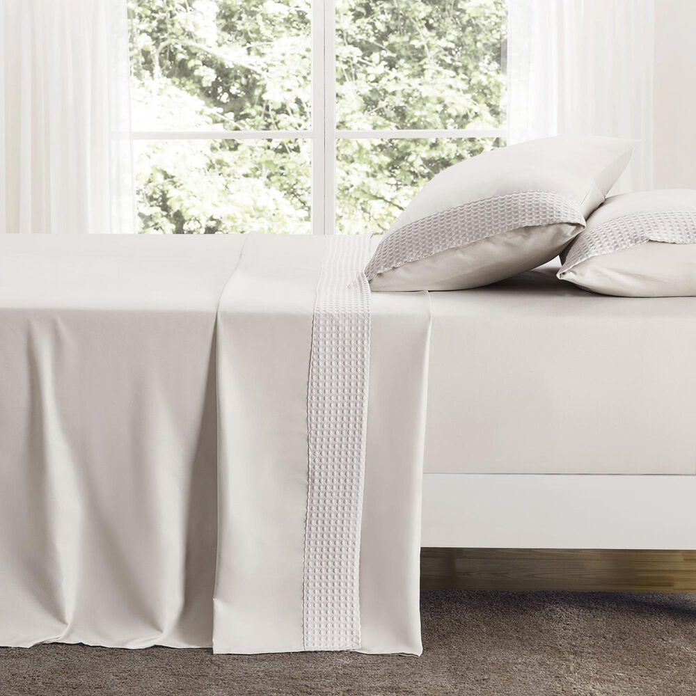 Trade Linker 4-Piece Full Waffle Hem Sheet Set in Ivory, , large