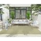 Nourison Courtyard Ivory and Green 7" x 10" Indoor/Outdoor Area Rug, , large