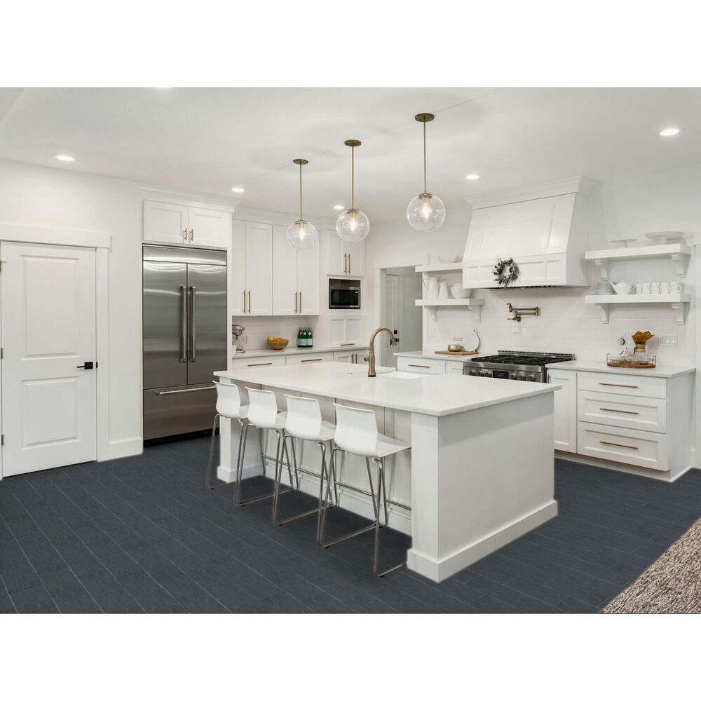 Emser Eclissi Jet 5" x 5" Star Glazed Porcelain Tile, , large