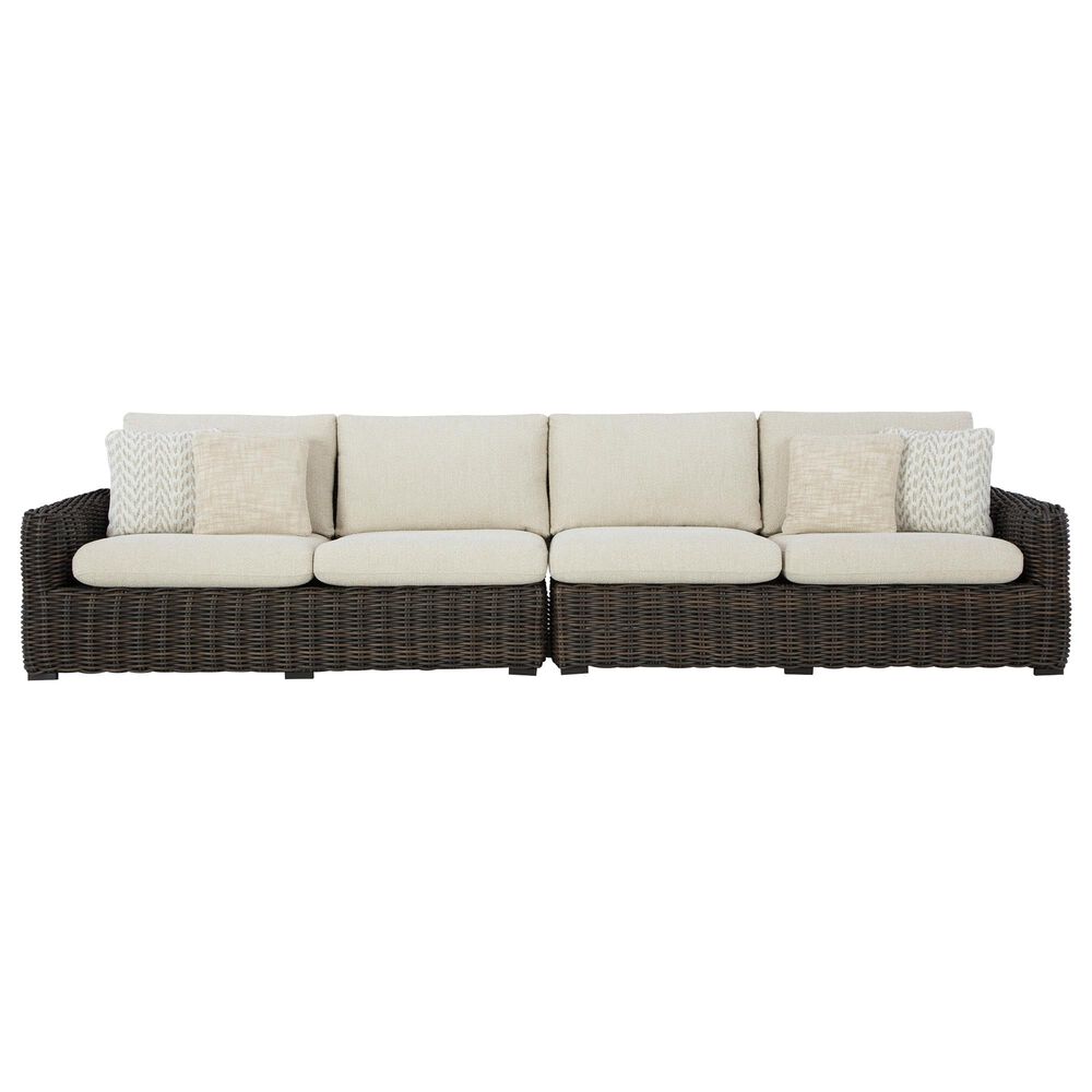 Ashley Kimora 4-Piece Outdoor Sectional in Beige, , large