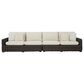 Ashley Kimora 4-Piece Outdoor Sectional in Beige, , large