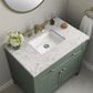 James Martin Vanities Chicago 36" Single Bathroom Vanity in Smokey Celadon with 3 cm Eternal Jasmine Pearl Quartz Top and Rectangular Sink, , large