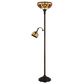 Cal Lighting Victorian Tiffany Torchiere Lamp in Bronze, , large