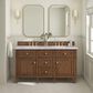 James Martin Vanities Lorelai 60" Double Vanity in Mid-Century Walnut with 3 cm Victorian Silver Quartz Top, , large