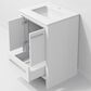 Lexora Home Lafarre 24" Single Bathroom Vanity in White with 2 cm White Quartz Top and Rectangular Sink, , large