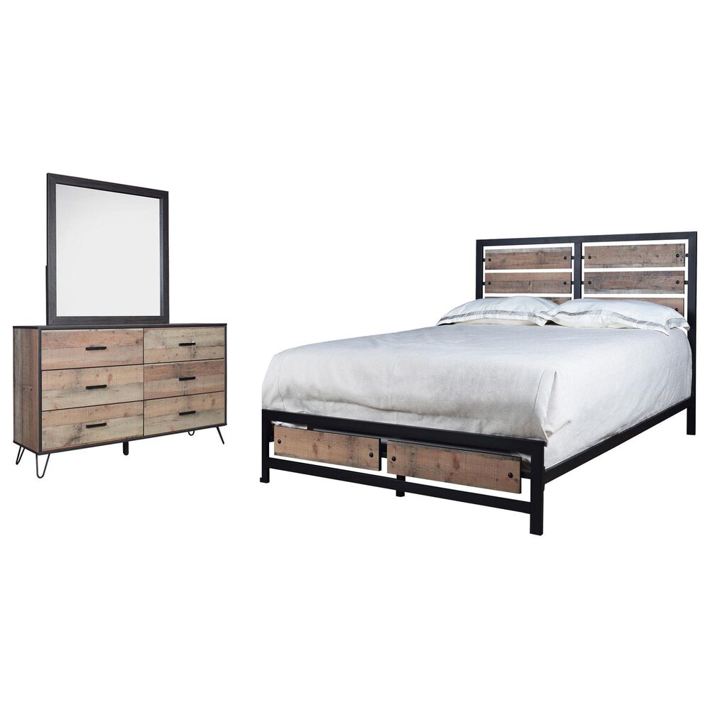 New Heritage Design Elk River 3-Piece King Bedroom Set in Rustic Brown and Black, , large