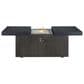 Plank and Hide Rectangular Functional Fire Pit in Wenge and Black, , large