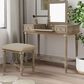 Linon Home Decor Cyndi Vanity with Stool in Grey Wash, , large