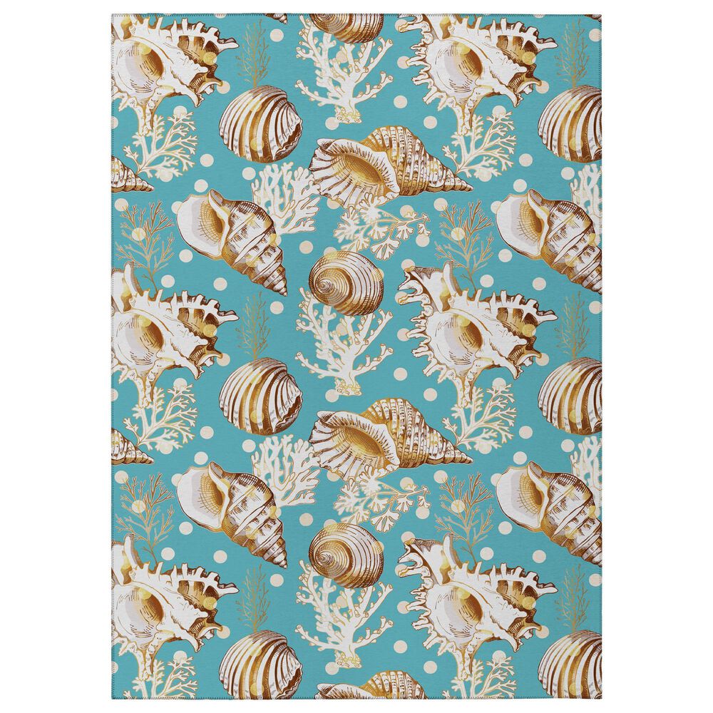 Dalyn Rug Company Seabreeze SZ6 10" x 14" Teal Area Rug, , large