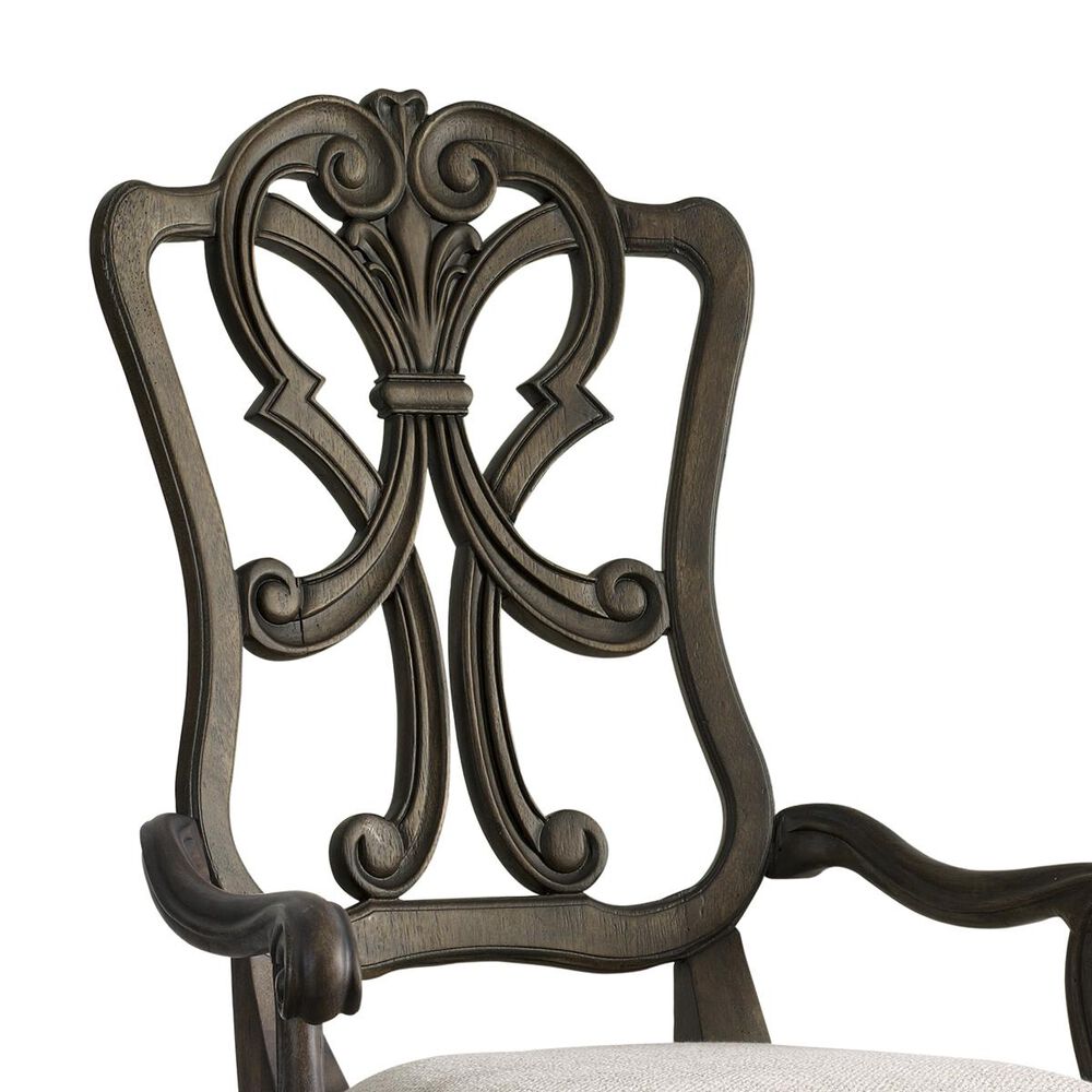 Hooker Furniture Rhapsody Wood Back Arm Chair in Rustic Walnut &#40;Set of 2&#41;, , large