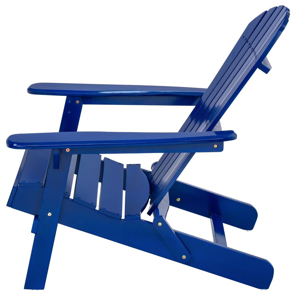 Hearth and Haven Malibu Outdoor Folding Adirondack Chair in Blue, , large