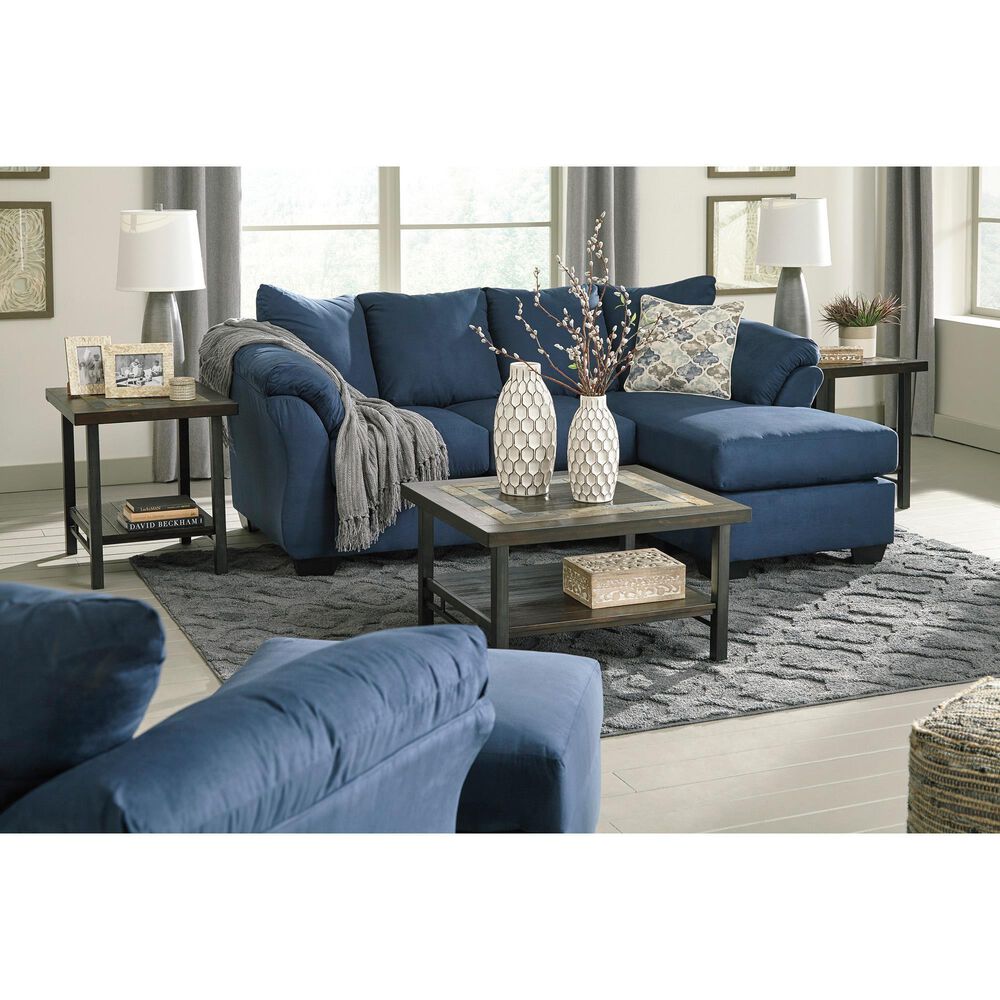 Ashley Darcy Ottoman in Blue, , large