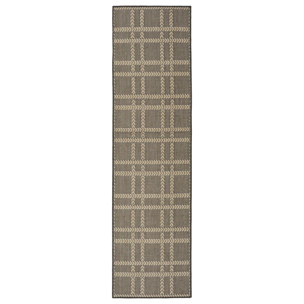 Nourison Horizon Charcoal 2" x 6" Indoor/Outdoor Runner, , large