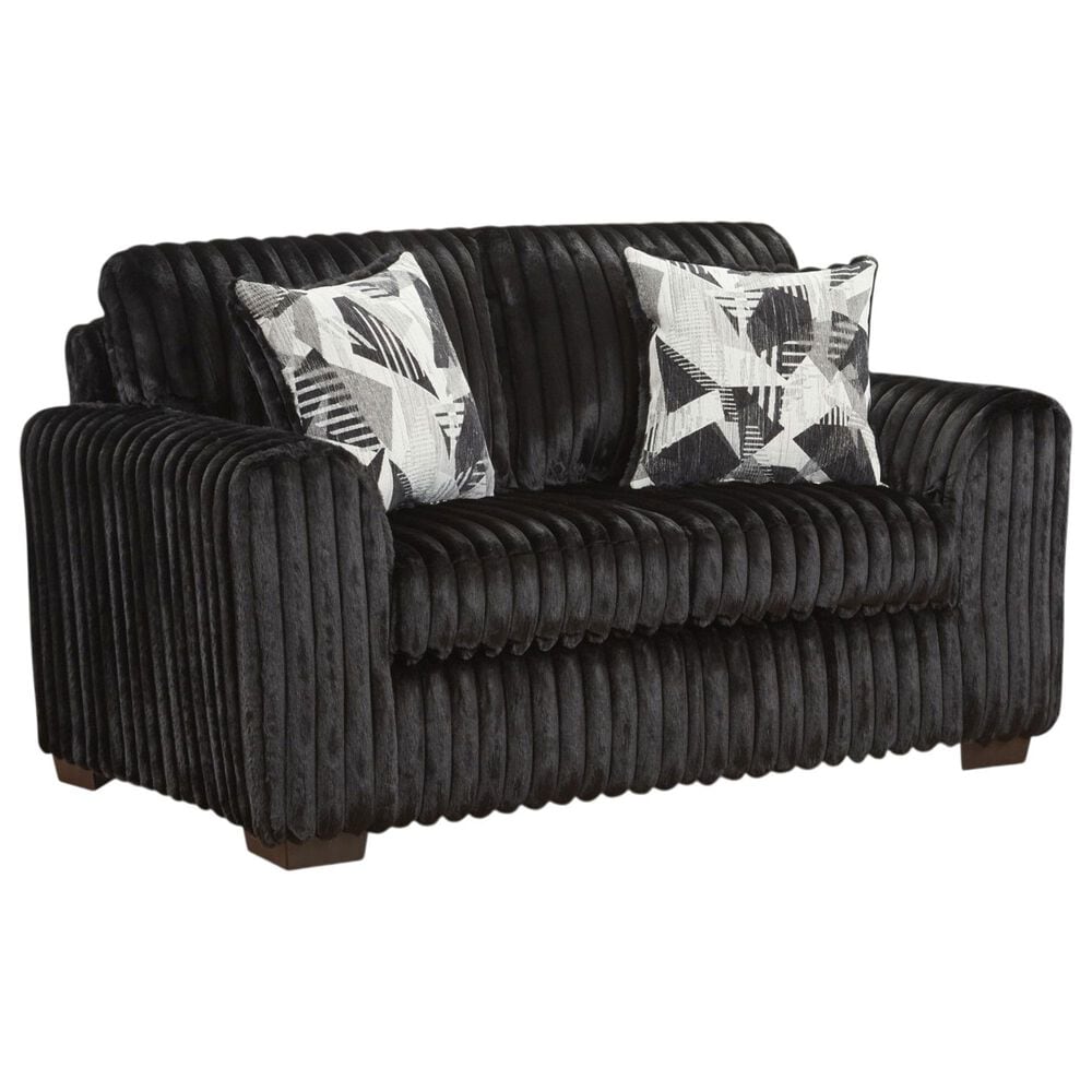 Arapahoe Home Lush Stationary Loveseat in Black, , large