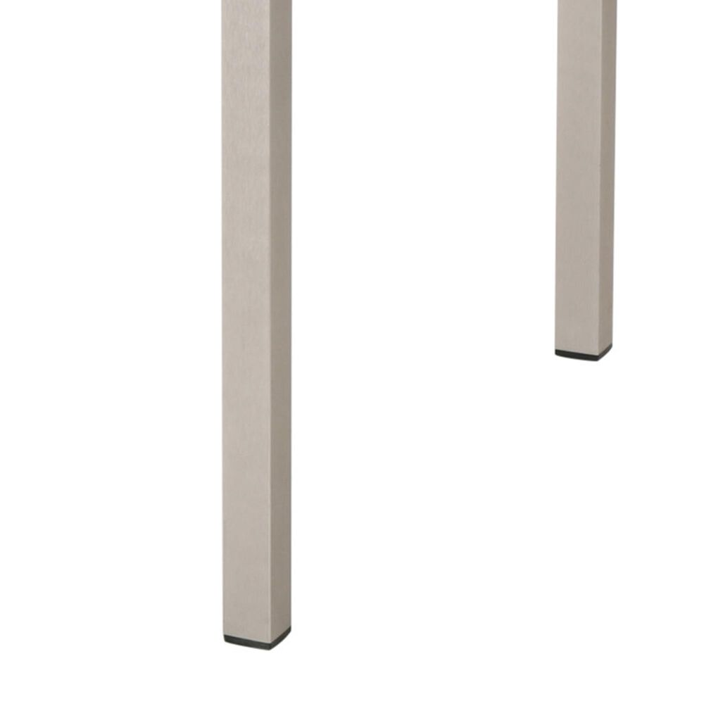 Hearth and Haven Coral Outdoor Aluminum Dining Table with Faux Wood Top in Gray, , large