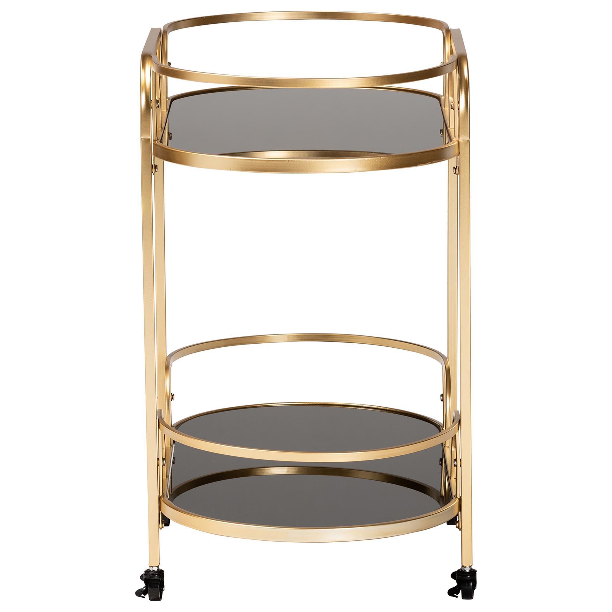 Baxton Studio Leighton Wine Cart