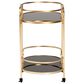 Baxton Studio Leighton 2-Tier Wine Cart in Gold, , large