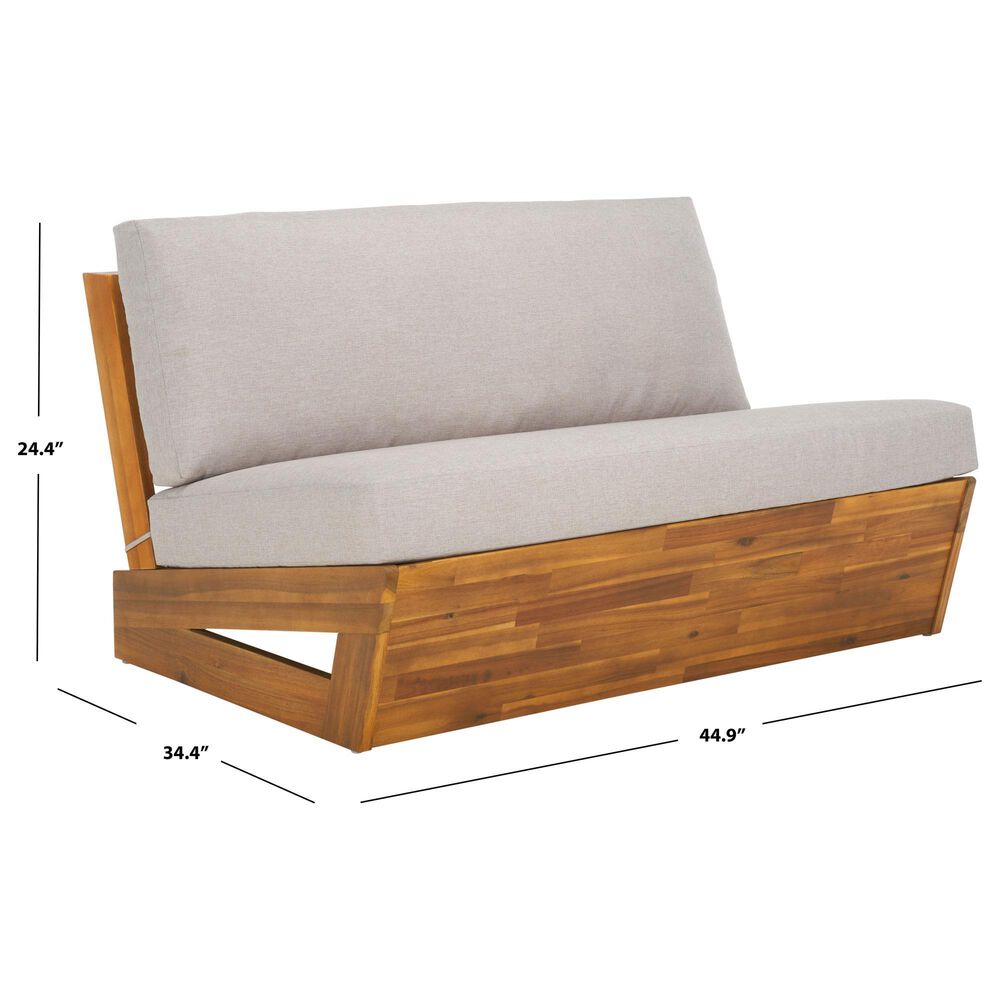 Safavieh Lynn Outdoor Sofa in Light Grey, , large