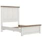 Ashley Savonport Modern Farmhouse Full Panel Bed in White and Brown, , large