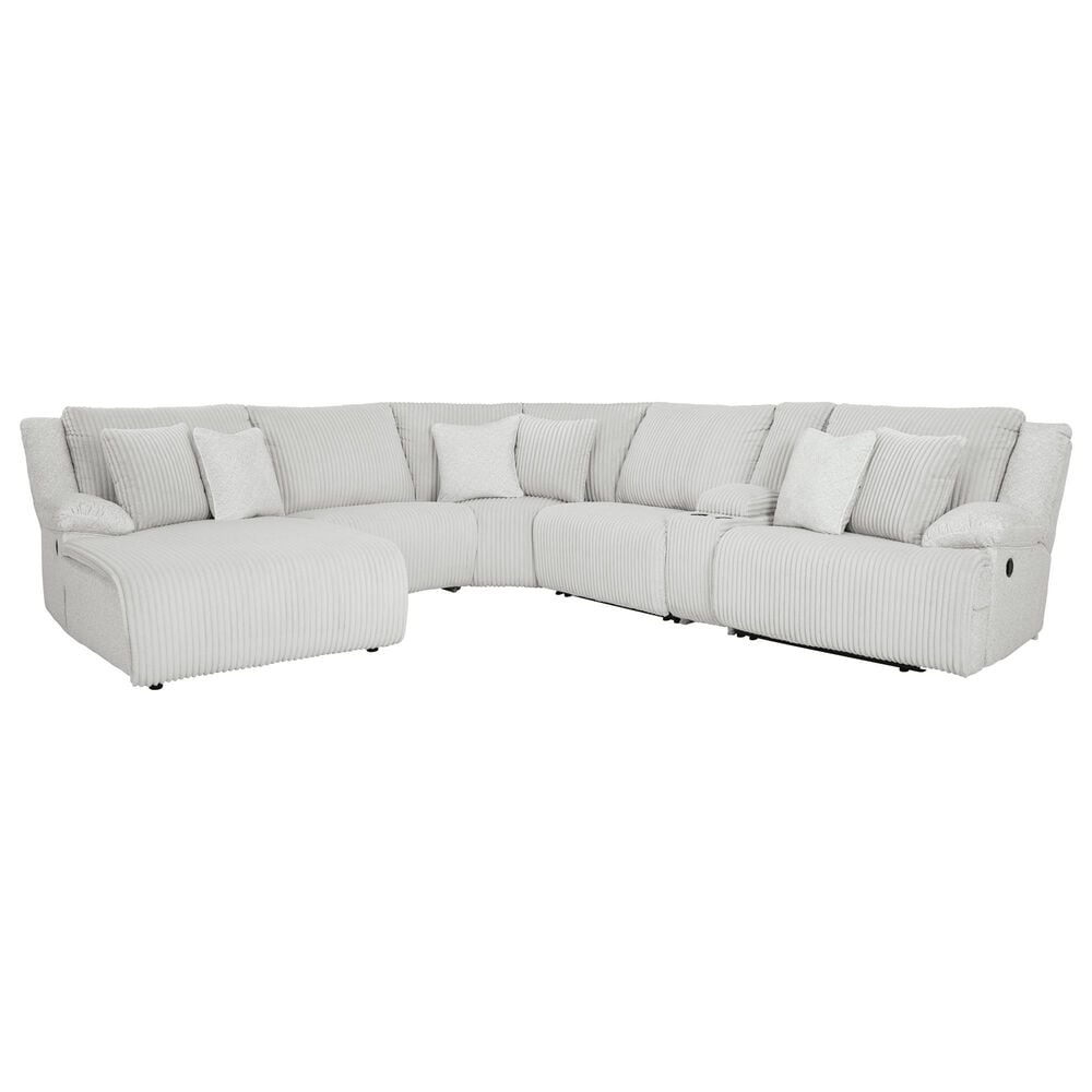 Ashley Top Tier 6-Piece Manual Reclining Sectional with Chaise in Alloy, , large